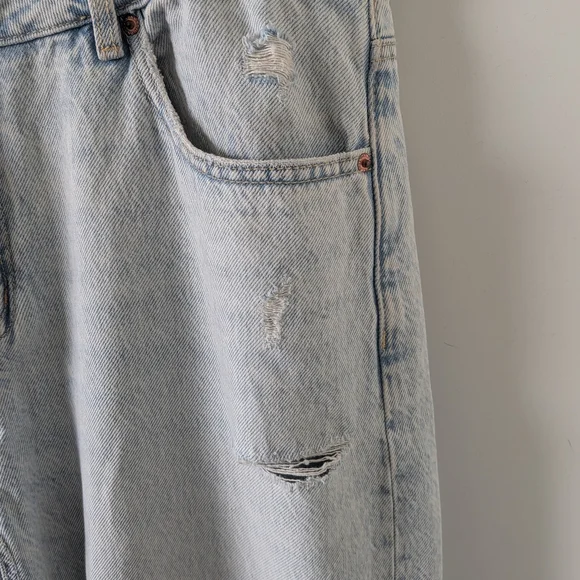 Mika By Dynamite Distress Relaxed Straight Jeans - Picture 3 of 7